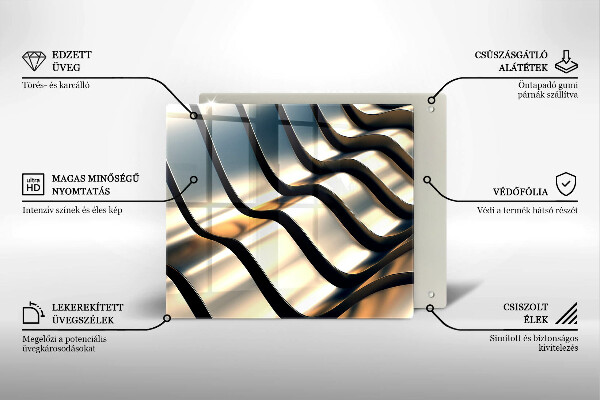 Chopping board 3D metal shapes