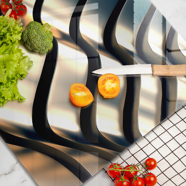 Chopping board 3D metal shapes