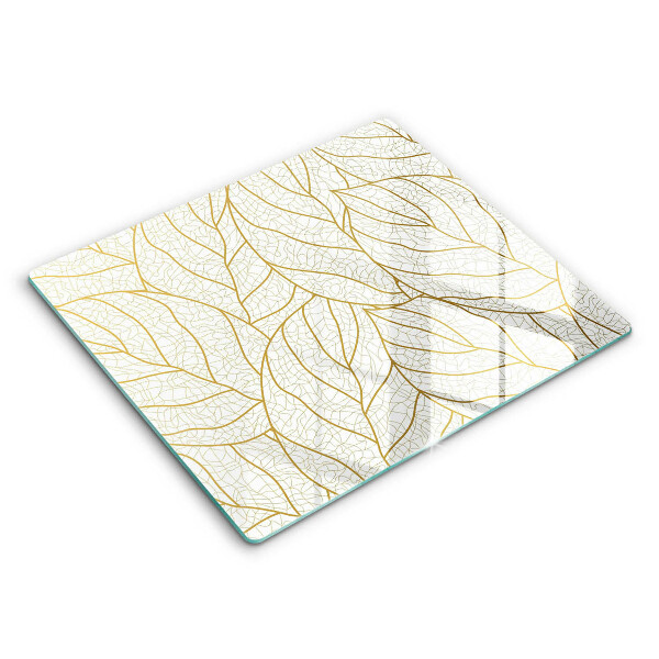 Chopping board Line-art leaves pattern