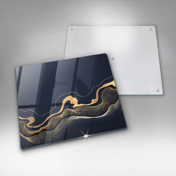 Chopping board Abstraction golden lines