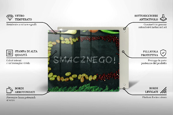 Chopping board The inscription Tasty!