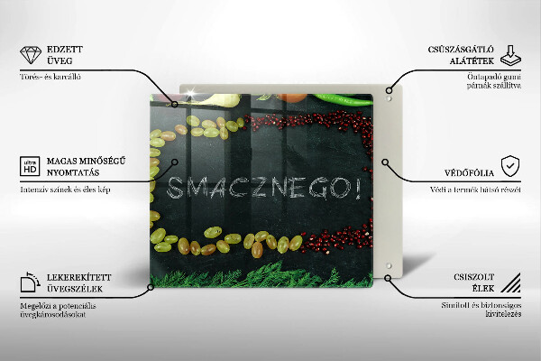 Chopping board The inscription Tasty!