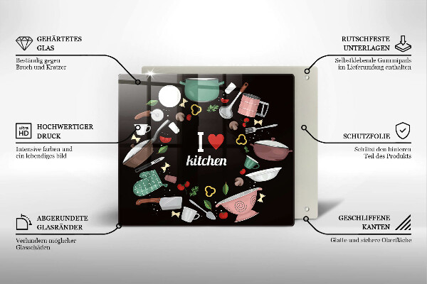 Chopping board Illustration I Love Kitchen