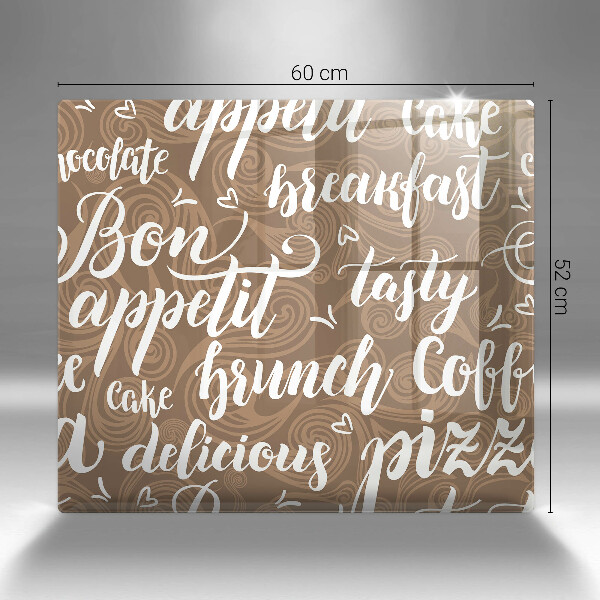 Chopping board Text Bon Appetit