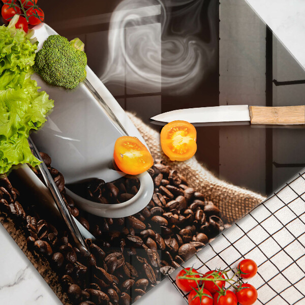 Chopping board Coffee and cup