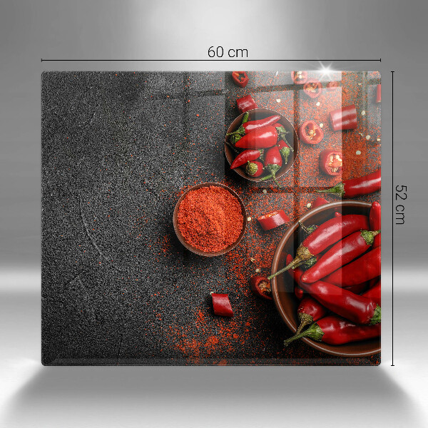 Chopping board Red chili peppers