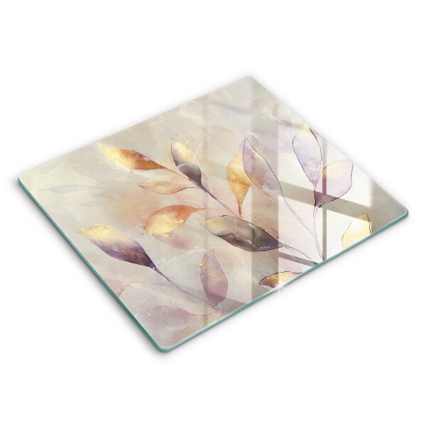 Chopping board Painted boho leaves