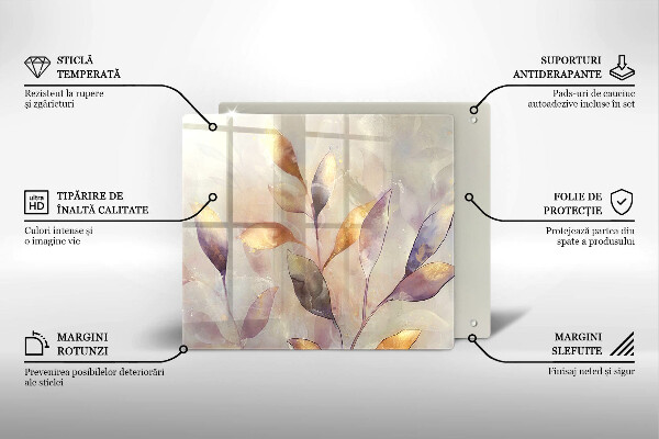 Chopping board Painted boho leaves