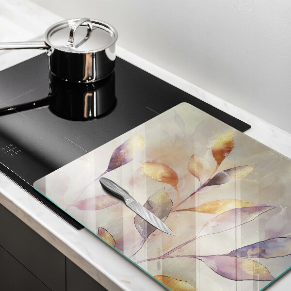 Chopping board Painted boho leaves