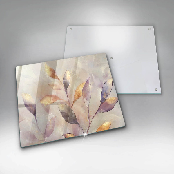 Chopping board Painted boho leaves