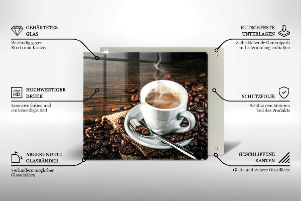 Worktop saver large Cup and coffee beans