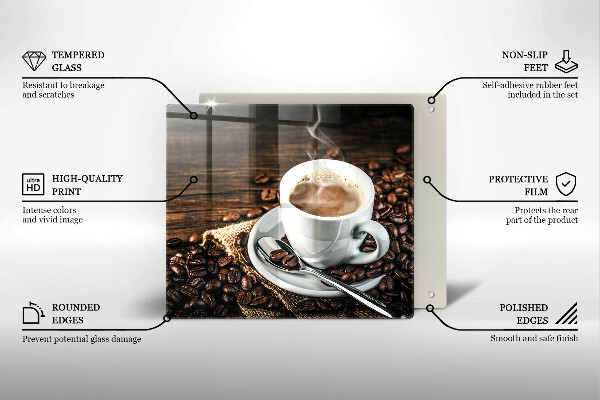 Worktop saver large Cup and coffee beans