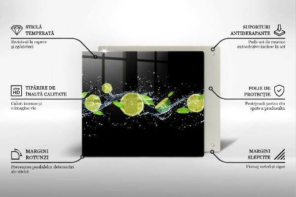 Chopping board Lime mint water