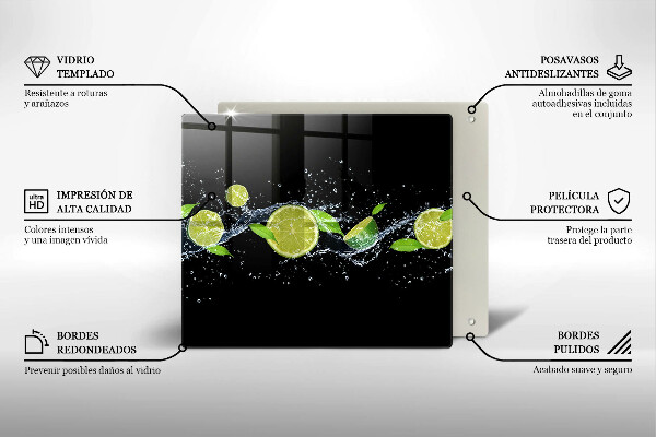 Chopping board Lime mint water