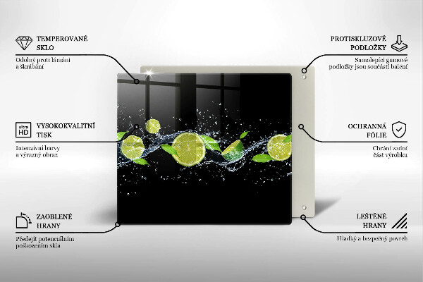 Chopping board Lime mint water