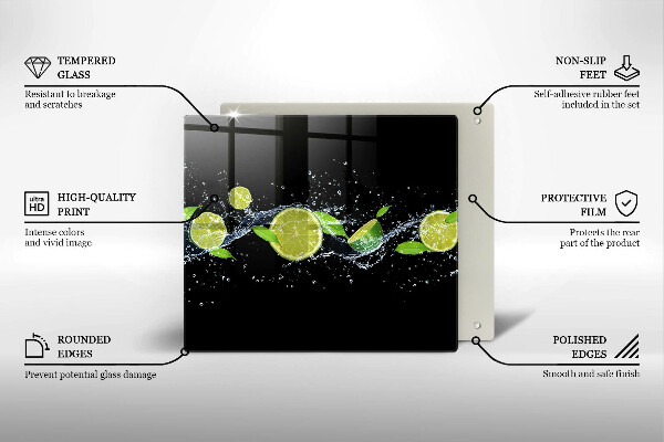 Chopping board Lime mint water