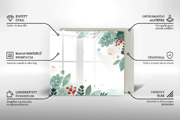 Chopping board Watercolors leaves