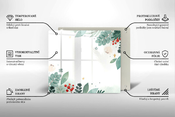 Chopping board Watercolors leaves