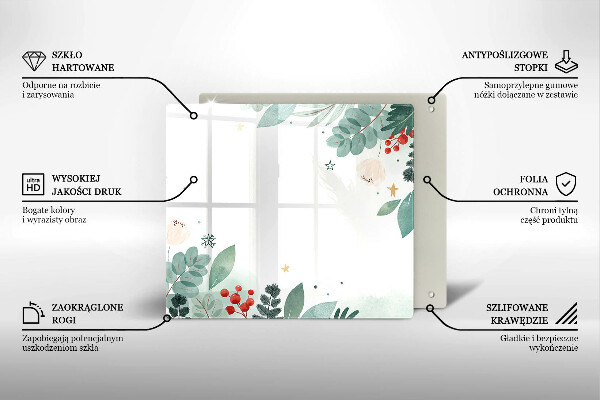 Chopping board Watercolors leaves