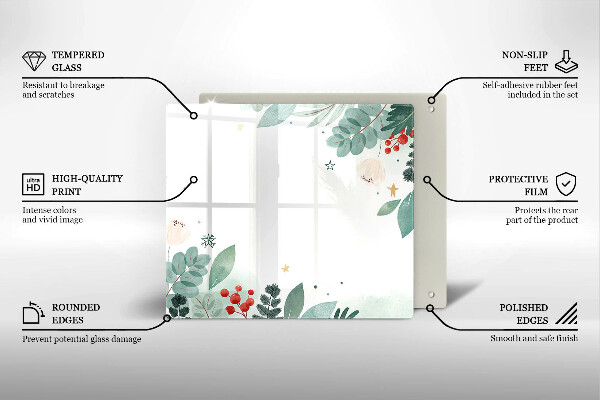 Chopping board Watercolors leaves