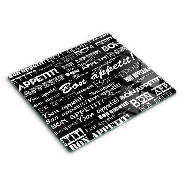 Chopping board Kitchen text Bon Appetit