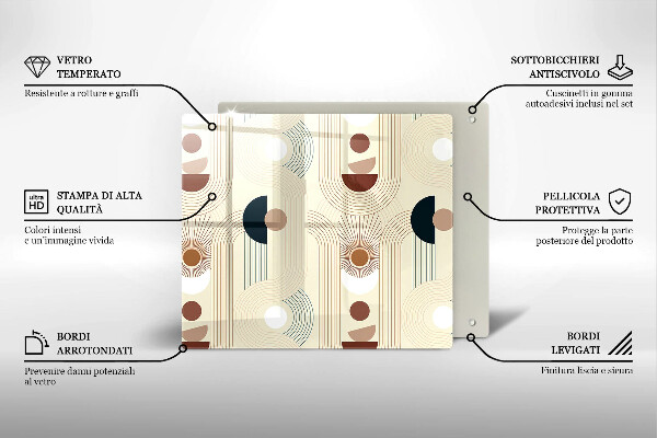 Chopping board Boho shapes geometry