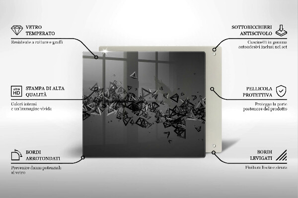 Chopping board Abstraction 3D shapes