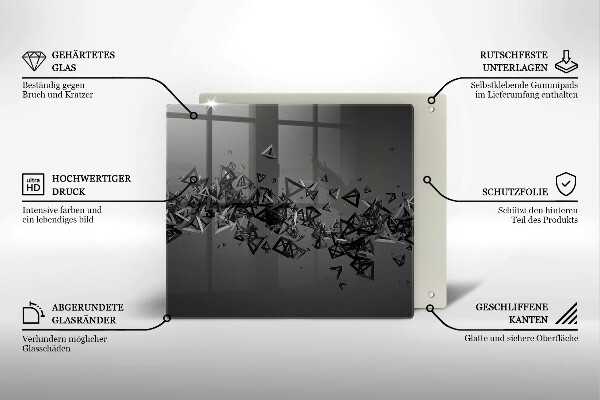 Chopping board Abstraction 3D shapes
