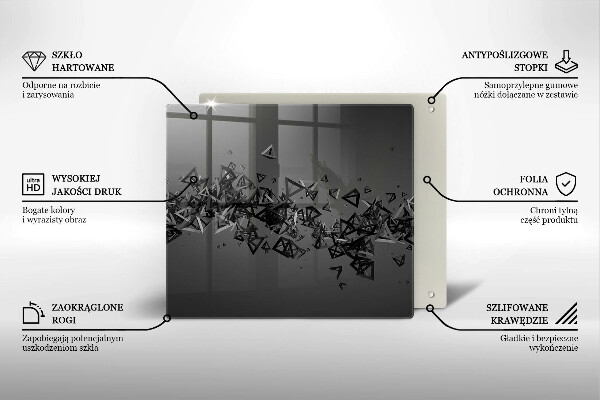 Chopping board Abstraction 3D shapes