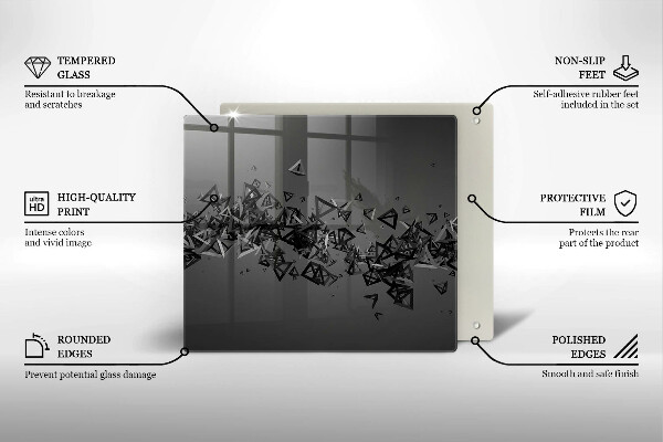 Chopping board Abstraction 3D shapes