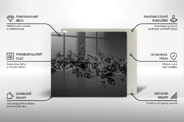 Chopping board Abstraction 3D shapes