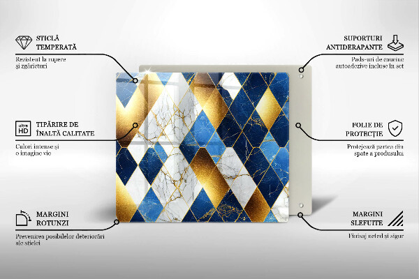 Chopping board Golden Rombs Marble