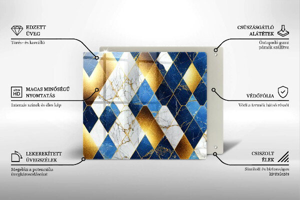 Chopping board Golden Rombs Marble