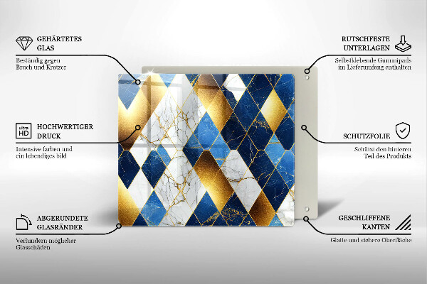 Chopping board Golden Rombs Marble