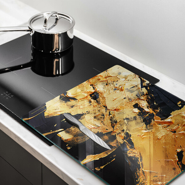 Glass worktop protector Elegant paint texture