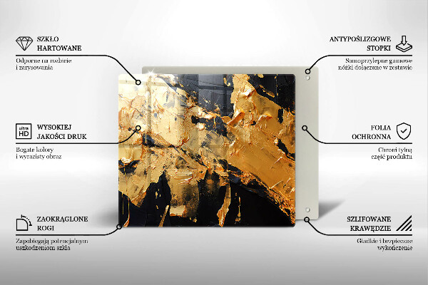 Glass worktop protector Elegant paint texture