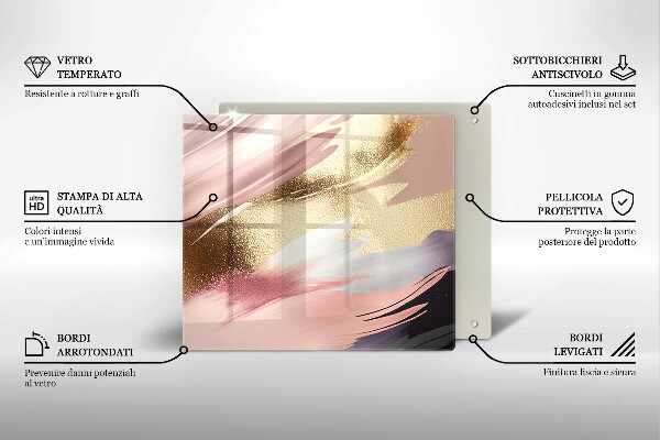 Glass worktop protector Pastel spots