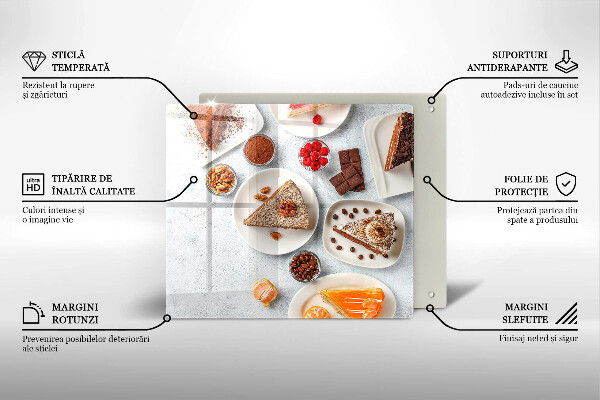 Glass worktop protector Cake sweets