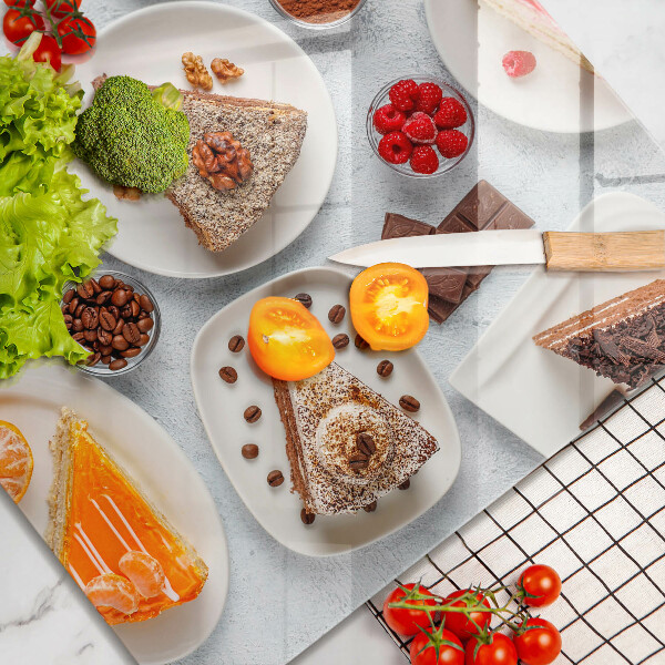 Glass worktop protector Cake sweets