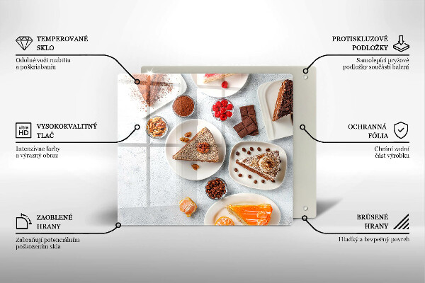 Glass worktop protector Cake sweets