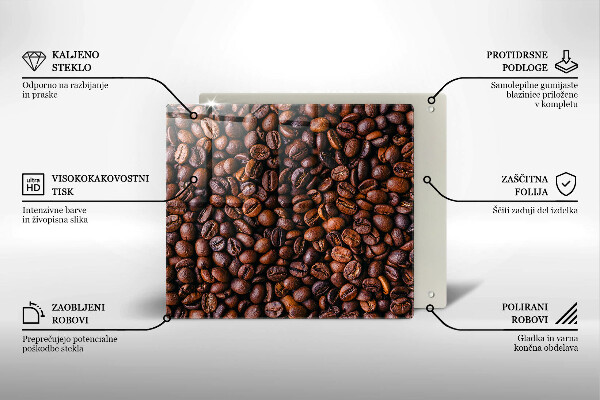 Glass worktop protector Coffee beans