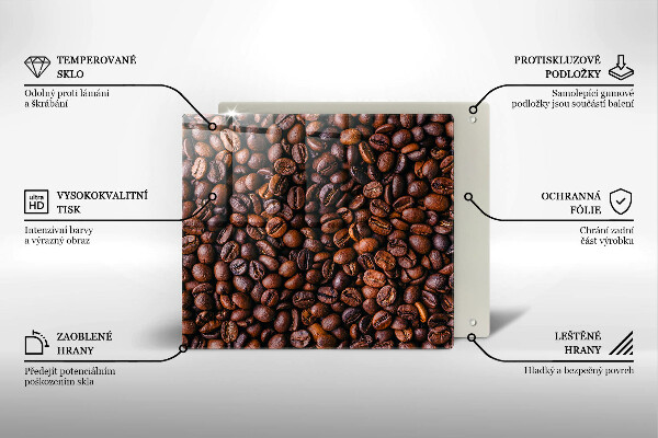 Glass worktop protector Coffee beans