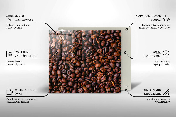Glass worktop protector Coffee beans