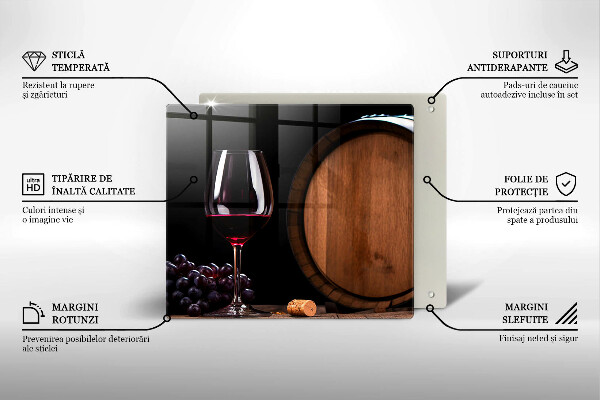 Glass worktop protector A barrel of wine glass