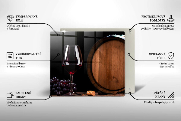 Glass worktop protector A barrel of wine glass