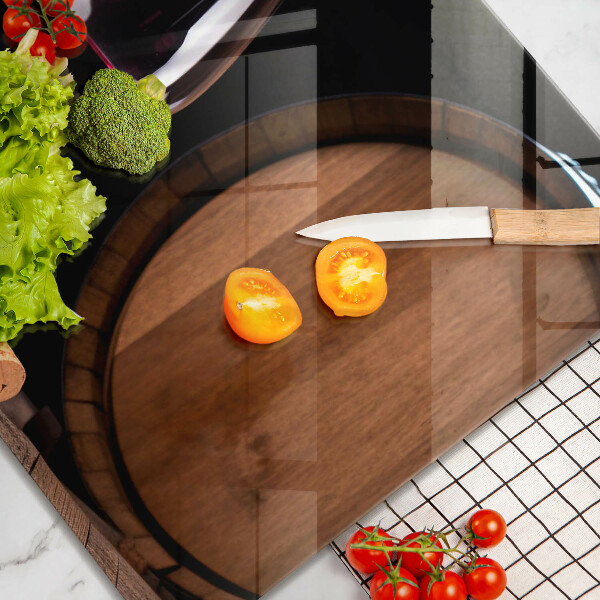 Glass worktop protector A barrel of wine glass