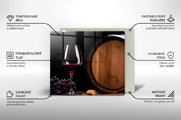 Glass worktop protector A barrel of wine glass