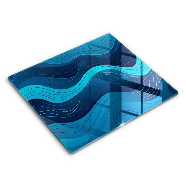 Glass worktop protector Abstract waves