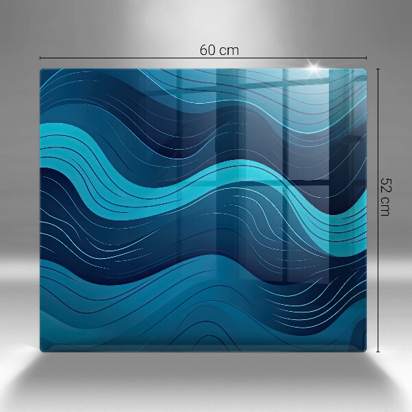 Glass worktop protector Abstract waves