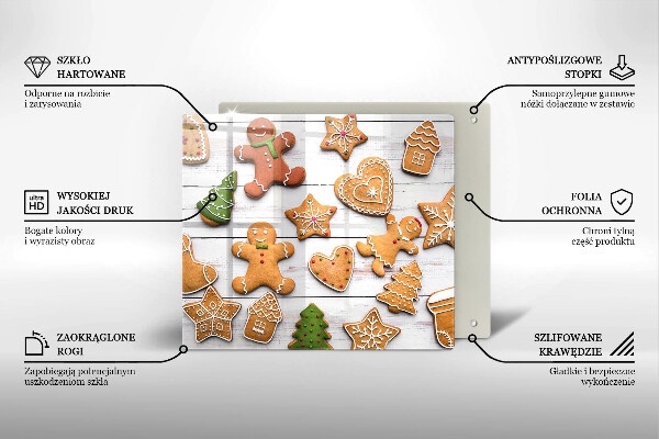 Glass worktop protector Christmas gingerbread